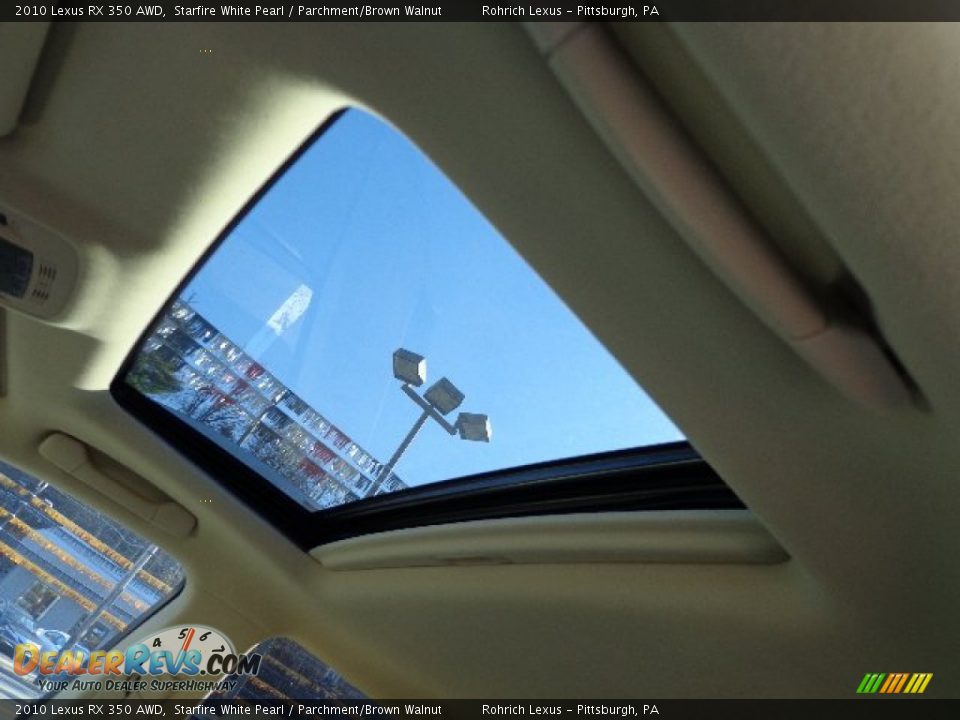 2010 Lexus RX 350 AWD Starfire White Pearl / Parchment/Brown Walnut Photo #7