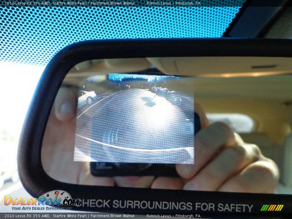 2010 Lexus RX 350 AWD Starfire White Pearl / Parchment/Brown Walnut Photo #18