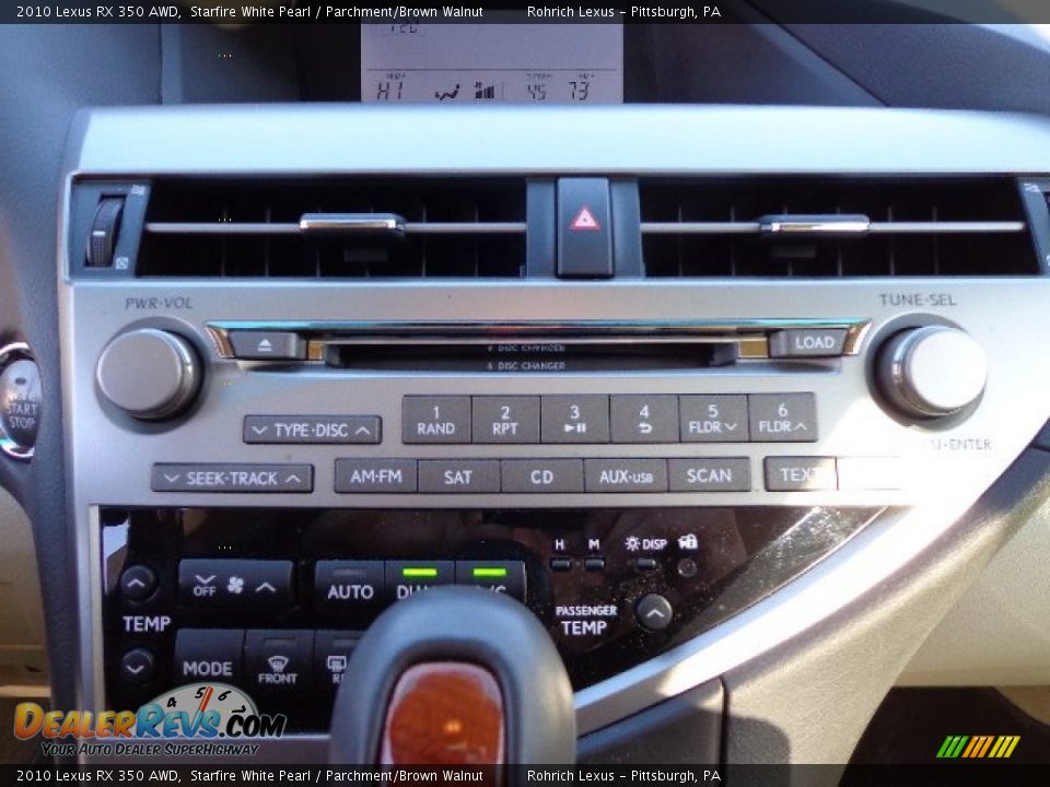 2010 Lexus RX 350 AWD Starfire White Pearl / Parchment/Brown Walnut Photo #19