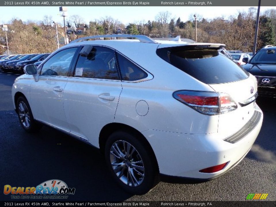 2013 Lexus RX 450h AWD Starfire White Pearl / Parchment/Espresso Birds Eye Maple Photo #2