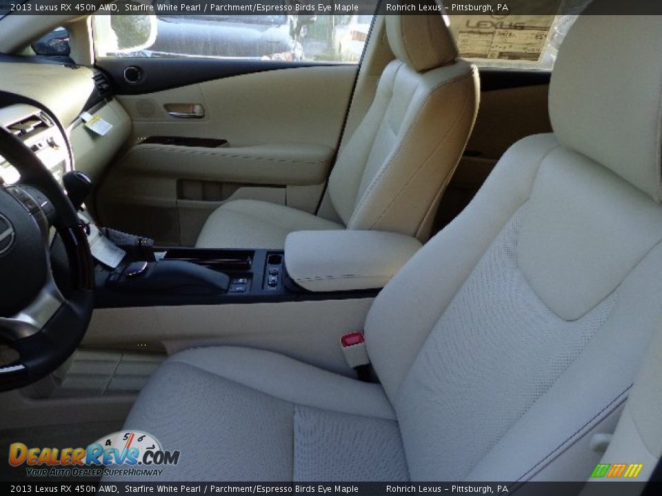 2013 Lexus RX 450h AWD Starfire White Pearl / Parchment/Espresso Birds Eye Maple Photo #10