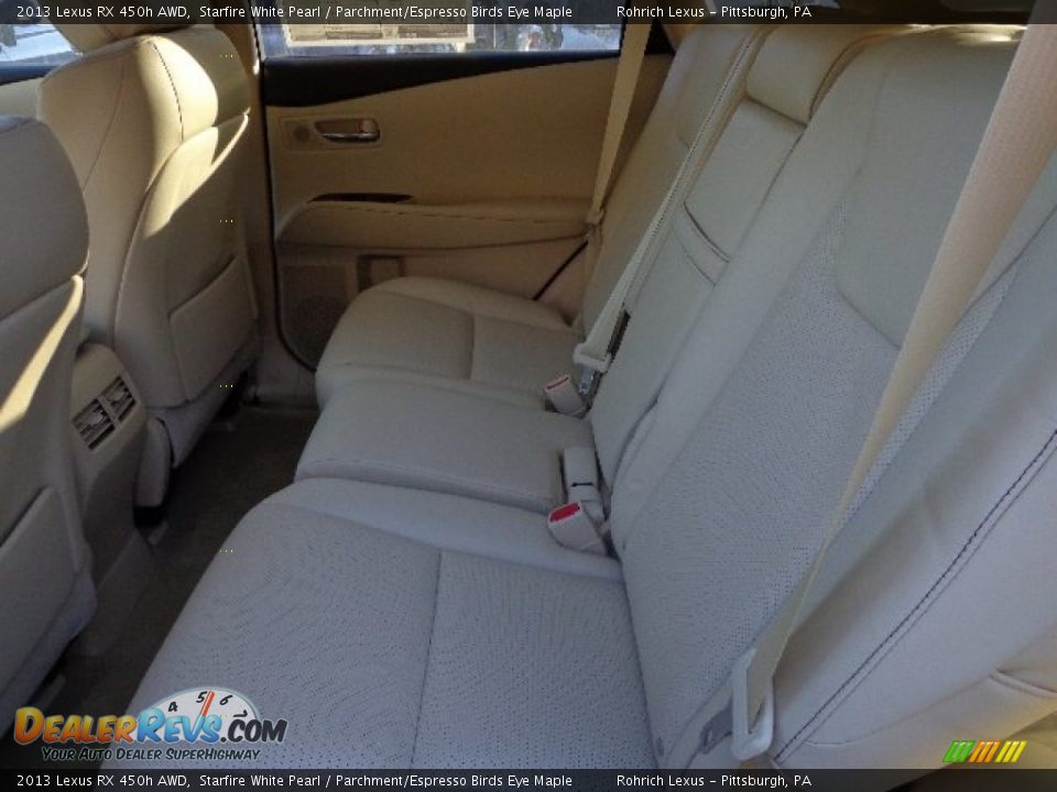 2013 Lexus RX 450h AWD Starfire White Pearl / Parchment/Espresso Birds Eye Maple Photo #11