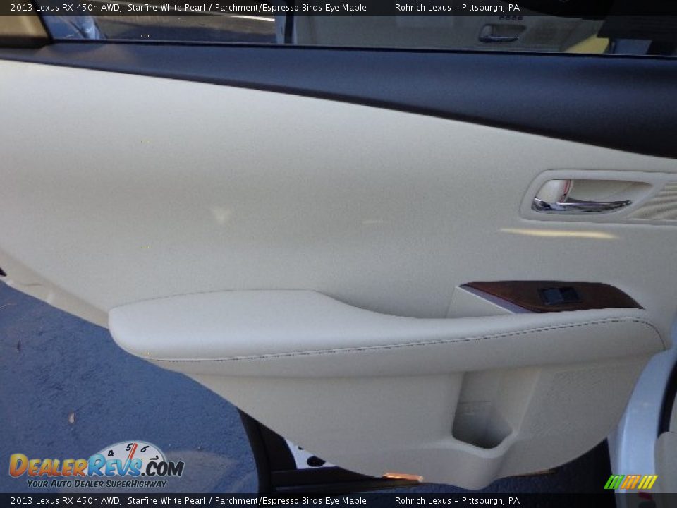 2013 Lexus RX 450h AWD Starfire White Pearl / Parchment/Espresso Birds Eye Maple Photo #13