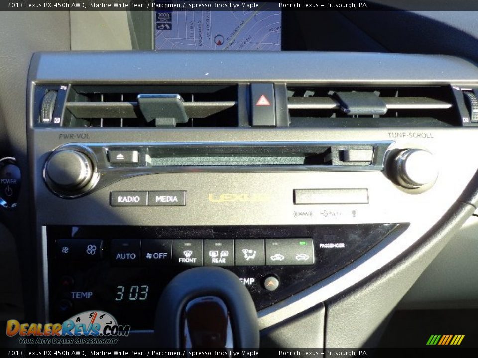2013 Lexus RX 450h AWD Starfire White Pearl / Parchment/Espresso Birds Eye Maple Photo #18