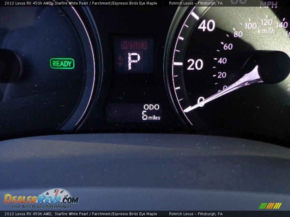 2013 Lexus RX 450h AWD Starfire White Pearl / Parchment/Espresso Birds Eye Maple Photo #19