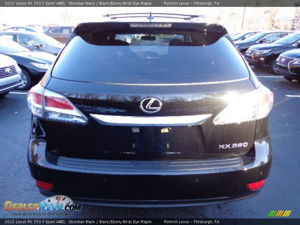 2013 Lexus RX 350 F Sport AWD Obsidian Black / Black/Ebony Birds Eye Maple Photo #3