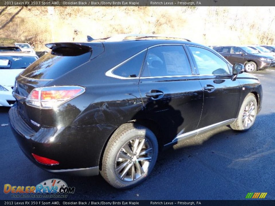 2013 Lexus RX 350 F Sport AWD Obsidian Black / Black/Ebony Birds Eye Maple Photo #4