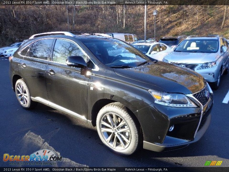 2013 Lexus RX 350 F Sport AWD Obsidian Black / Black/Ebony Birds Eye Maple Photo #6
