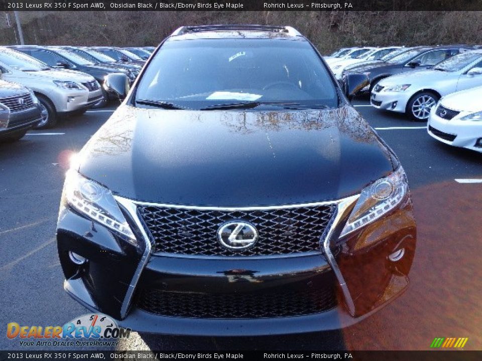 2013 Lexus RX 350 F Sport AWD Obsidian Black / Black/Ebony Birds Eye Maple Photo #7