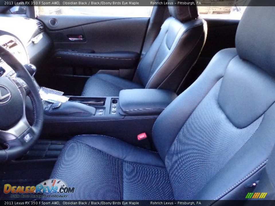 2013 Lexus RX 350 F Sport AWD Obsidian Black / Black/Ebony Birds Eye Maple Photo #10