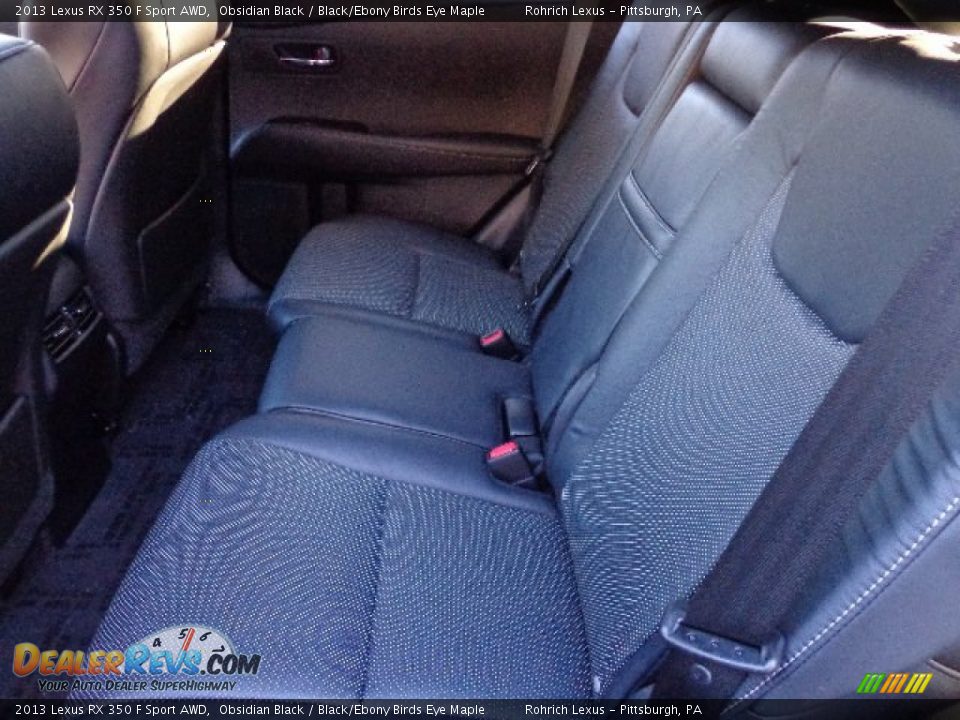 2013 Lexus RX 350 F Sport AWD Obsidian Black / Black/Ebony Birds Eye Maple Photo #11