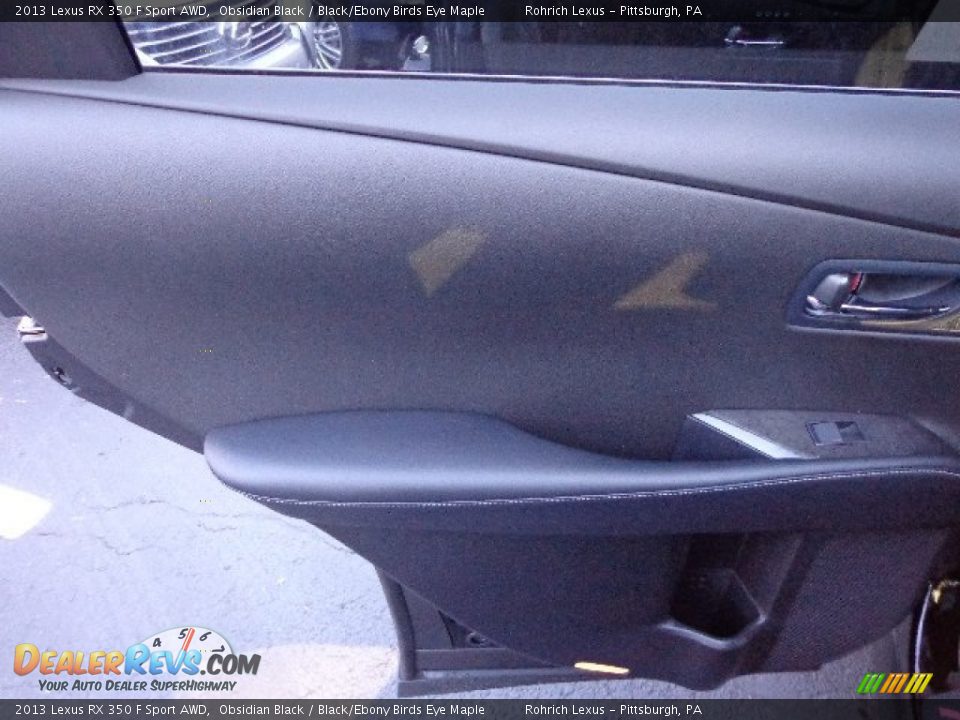 2013 Lexus RX 350 F Sport AWD Obsidian Black / Black/Ebony Birds Eye Maple Photo #13