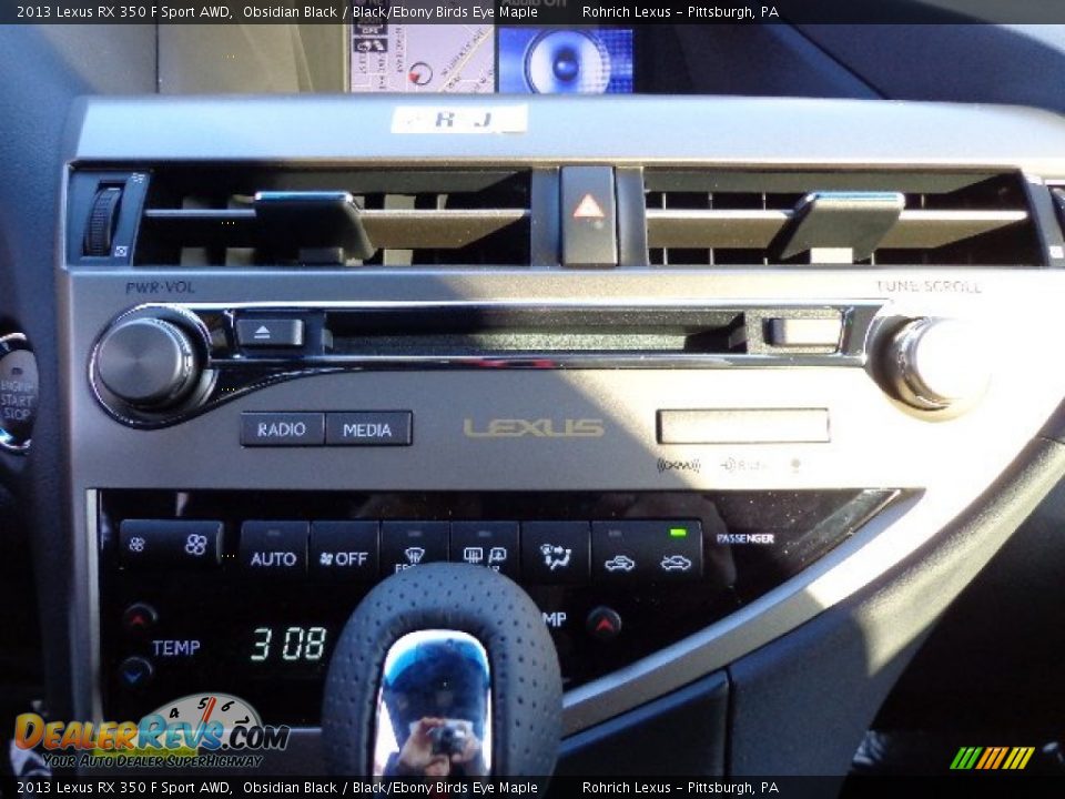 2013 Lexus RX 350 F Sport AWD Obsidian Black / Black/Ebony Birds Eye Maple Photo #18