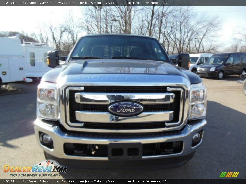2013 Ford F250 Super Duty XLT Crew Cab 4x4 Blue Jeans Metallic / Steel Photo #3