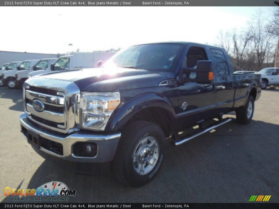 2013 Ford F250 Super Duty XLT Crew Cab 4x4 Blue Jeans Metallic / Steel Photo #4