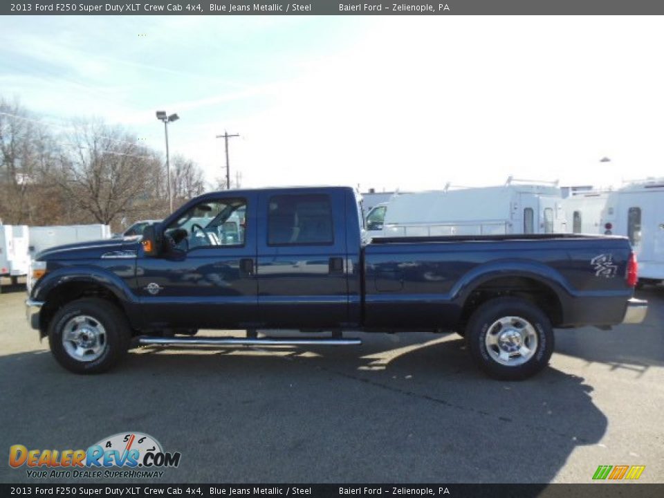 2013 Ford F250 Super Duty XLT Crew Cab 4x4 Blue Jeans Metallic / Steel Photo #5