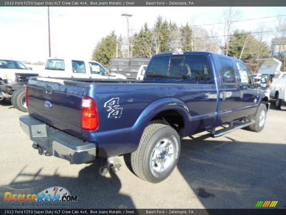 2013 Ford F250 Super Duty XLT Crew Cab 4x4 Blue Jeans Metallic / Steel Photo #8