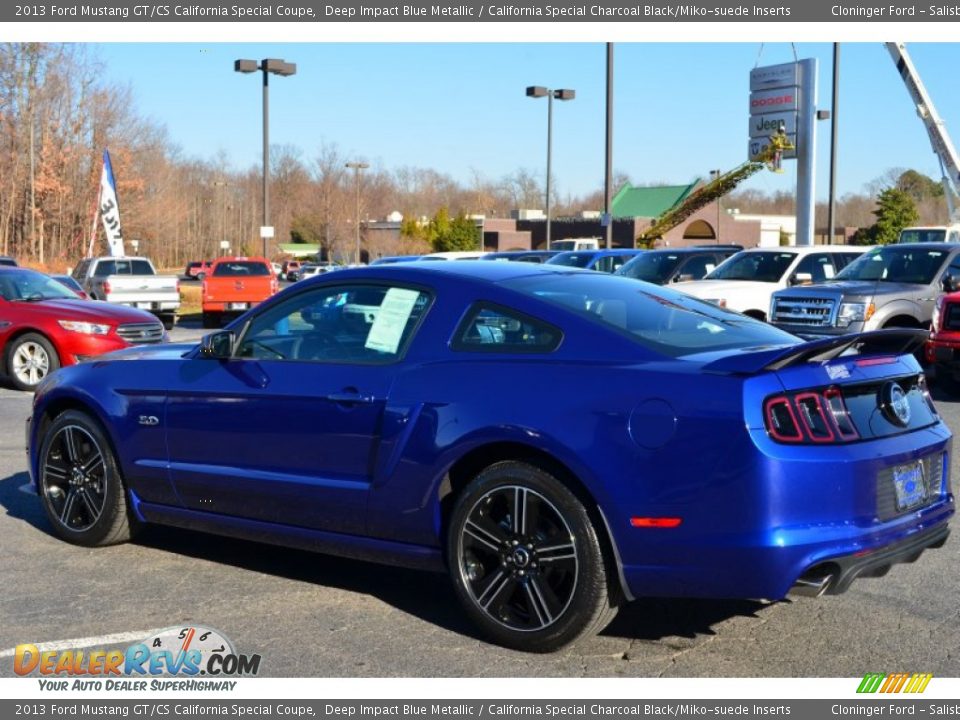 2013 Ford Mustang GT/CS California Special Coupe Deep Impact Blue Metallic / California Special Charcoal Black/Miko-suede Inserts Photo #30