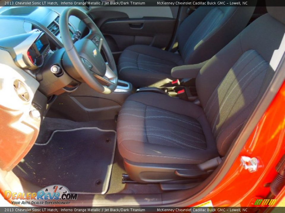 2013 Chevrolet Sonic LT Hatch Inferno Orange Metallic / Jet Black/Dark Titanium Photo #8