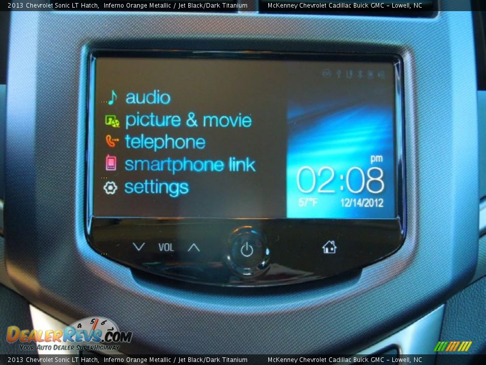 2013 Chevrolet Sonic LT Hatch Inferno Orange Metallic / Jet Black/Dark Titanium Photo #14