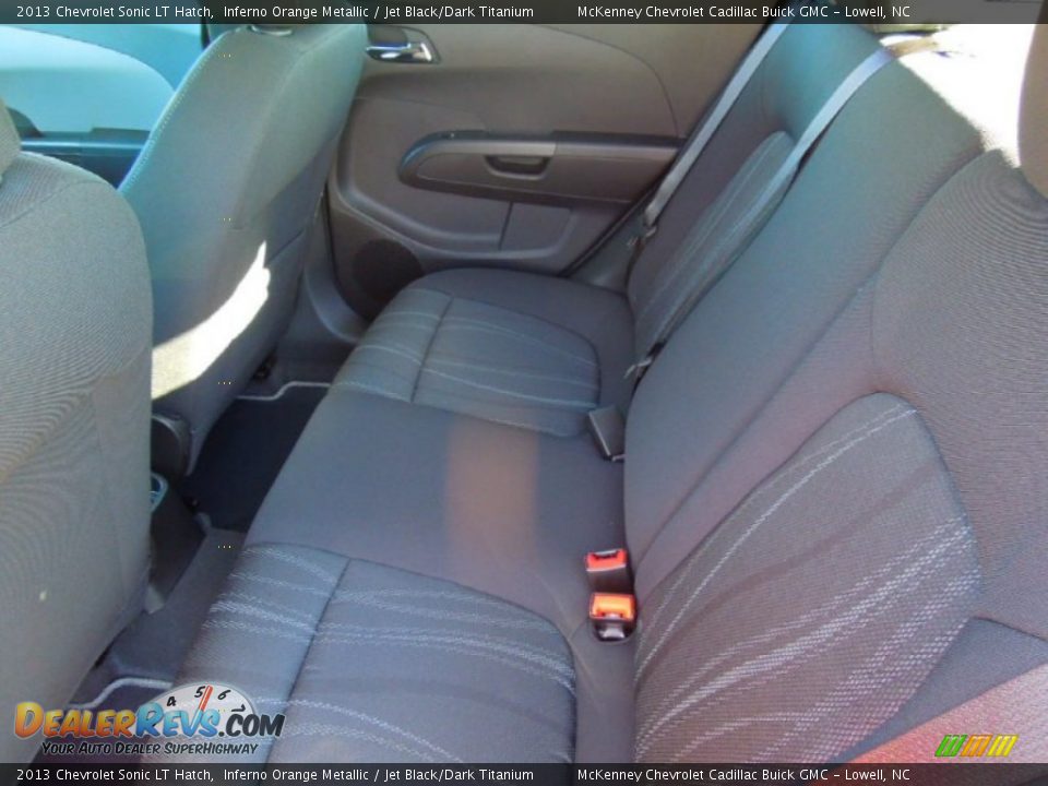 2013 Chevrolet Sonic LT Hatch Inferno Orange Metallic / Jet Black/Dark Titanium Photo #17
