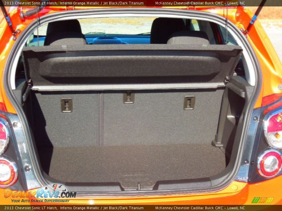 2013 Chevrolet Sonic LT Hatch Inferno Orange Metallic / Jet Black/Dark Titanium Photo #18