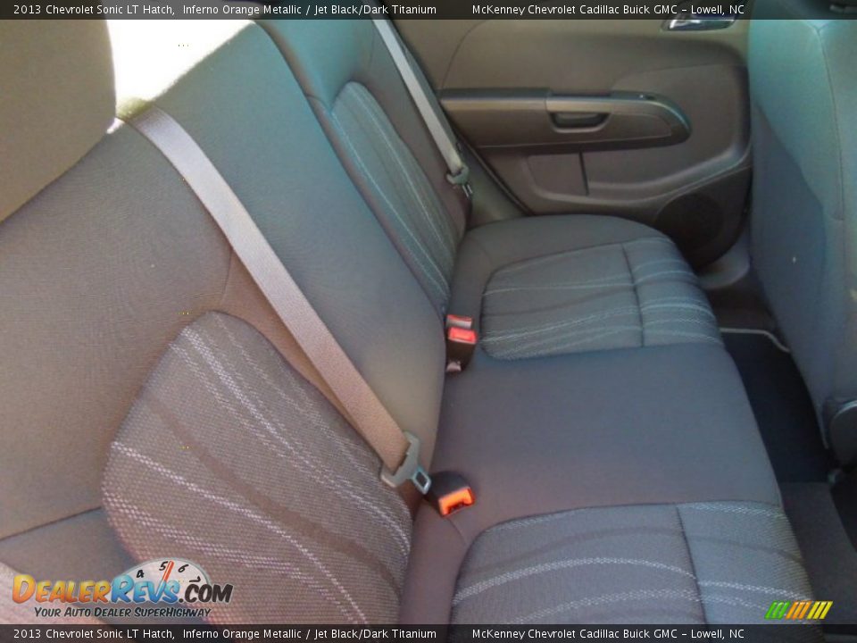 2013 Chevrolet Sonic LT Hatch Inferno Orange Metallic / Jet Black/Dark Titanium Photo #19