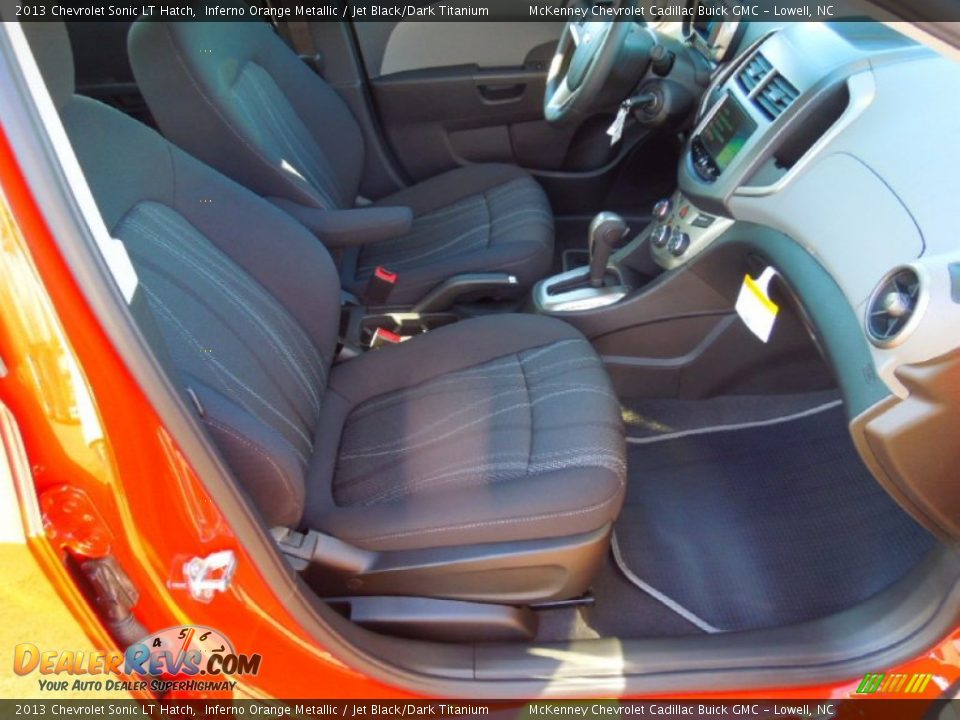 2013 Chevrolet Sonic LT Hatch Inferno Orange Metallic / Jet Black/Dark Titanium Photo #20