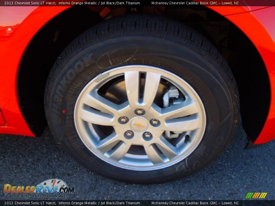 2013 Chevrolet Sonic LT Hatch Inferno Orange Metallic / Jet Black/Dark Titanium Photo #22