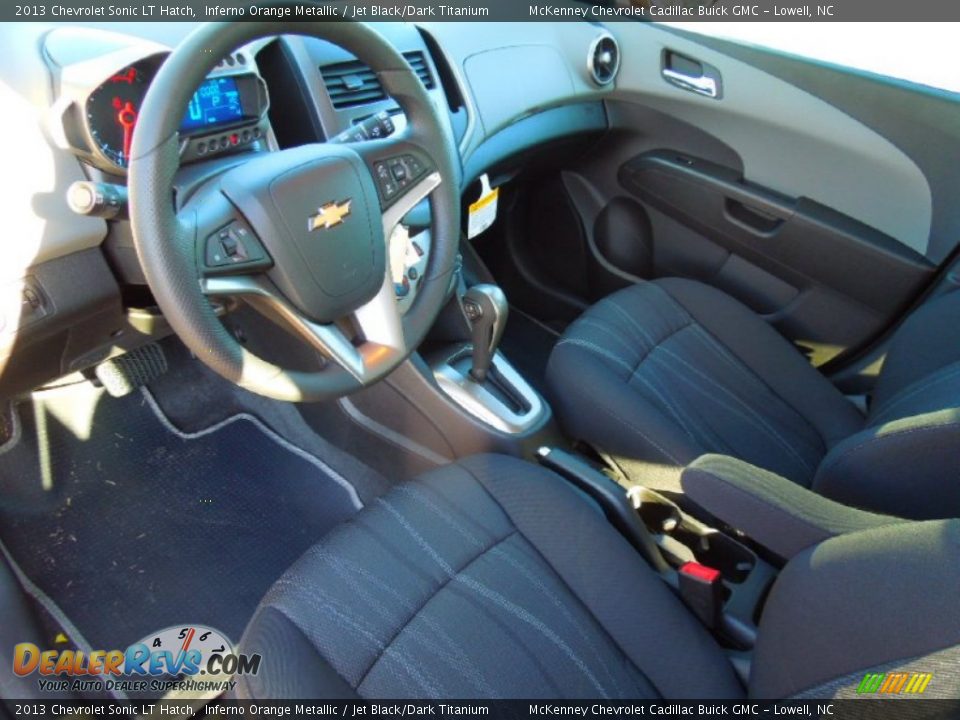 Jet Black/Dark Titanium Interior - 2013 Chevrolet Sonic LT Hatch Photo #24