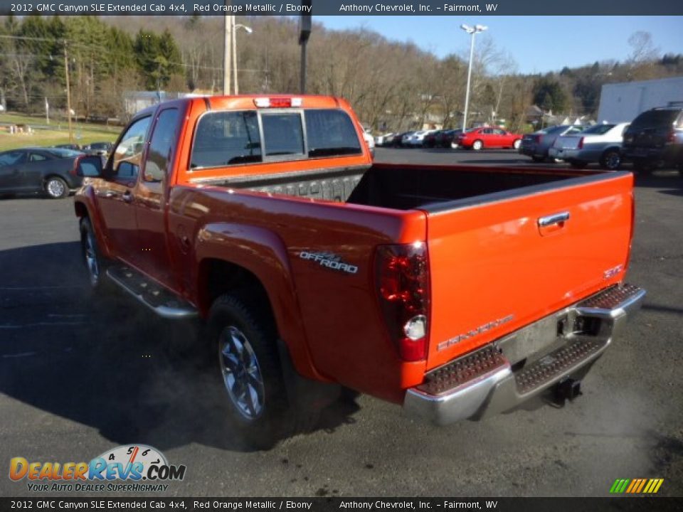 Red Orange Metallic 2012 GMC Canyon SLE Extended Cab 4x4 Photo #5