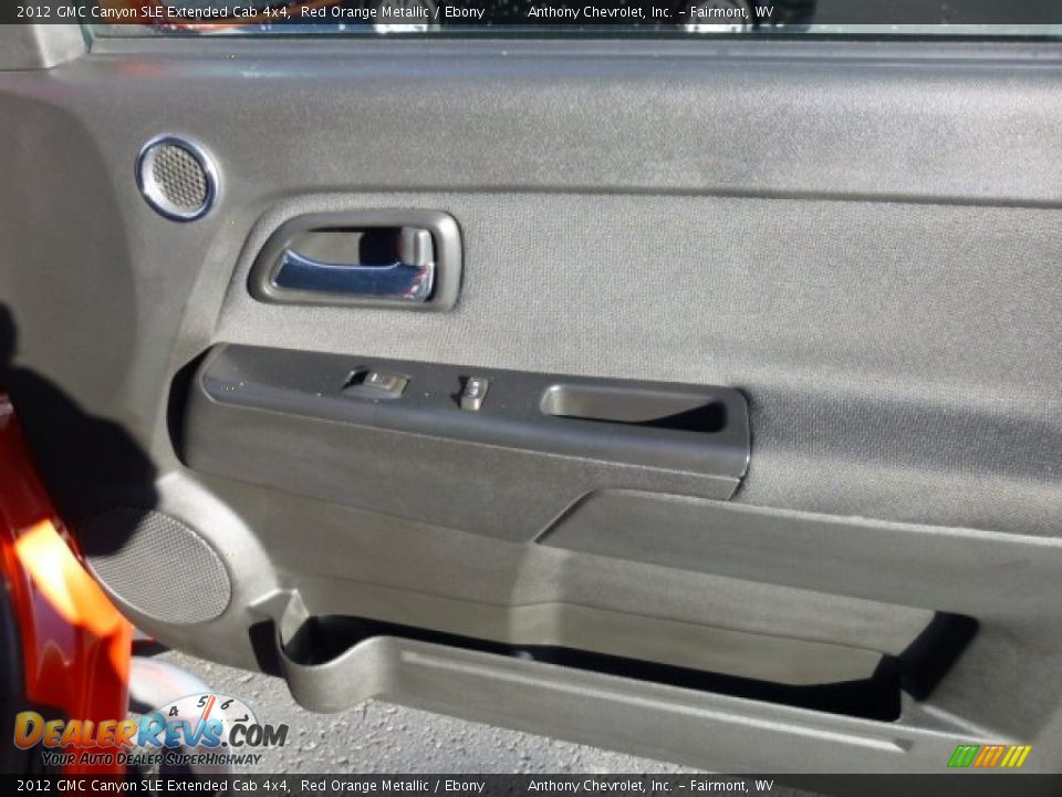 2012 GMC Canyon SLE Extended Cab 4x4 Red Orange Metallic / Ebony Photo #11