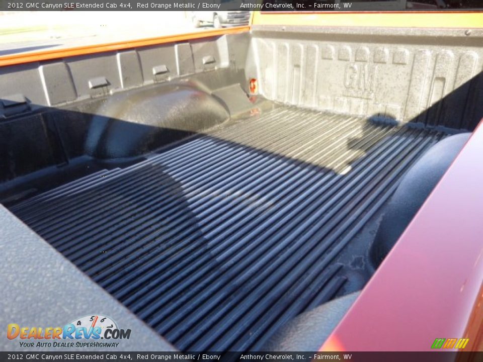 2012 GMC Canyon SLE Extended Cab 4x4 Red Orange Metallic / Ebony Photo #13