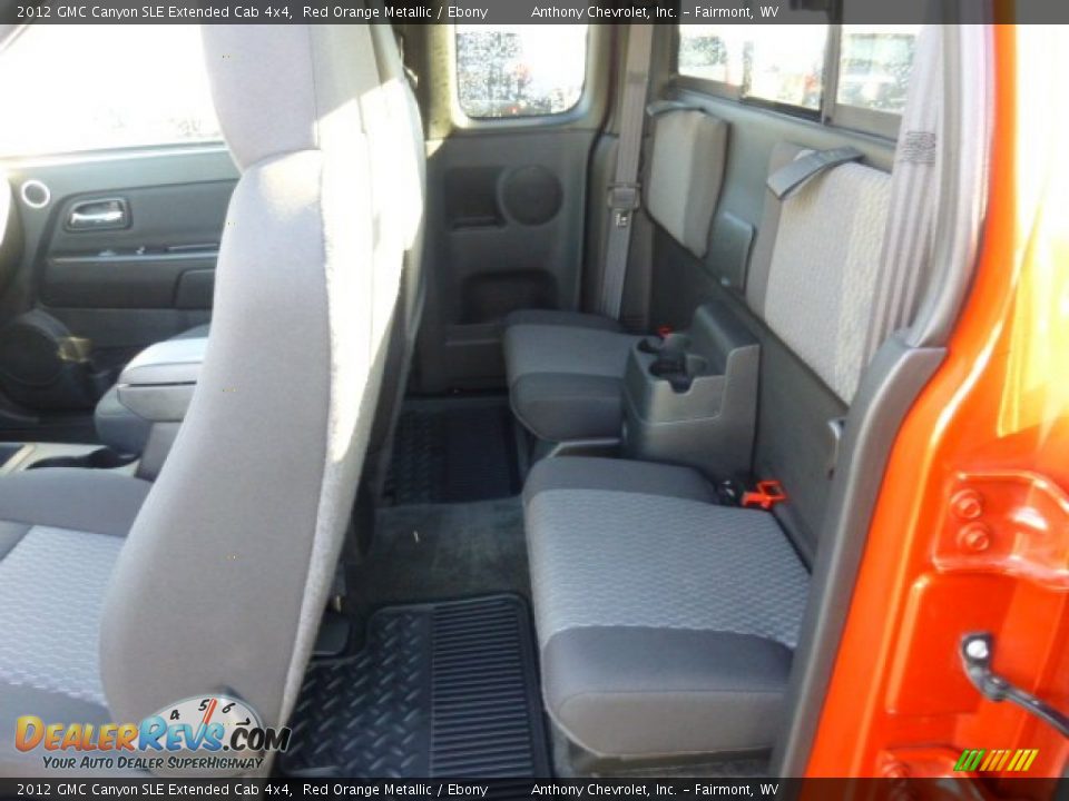 Rear Seat of 2012 GMC Canyon SLE Extended Cab 4x4 Photo #14