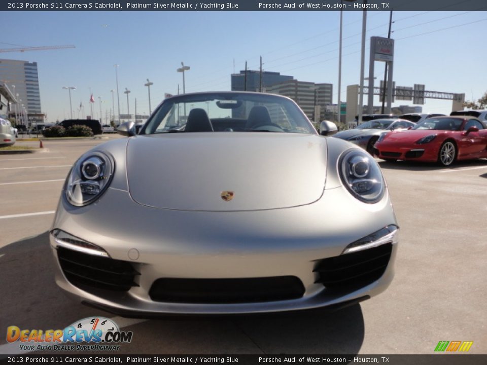 2013 Porsche 911 Carrera S Cabriolet Platinum Silver Metallic / Yachting Blue Photo #2