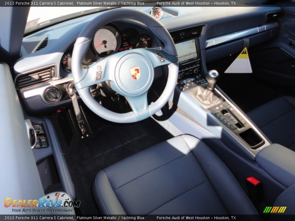 Yachting Blue Interior - 2013 Porsche 911 Carrera S Cabriolet Photo #8