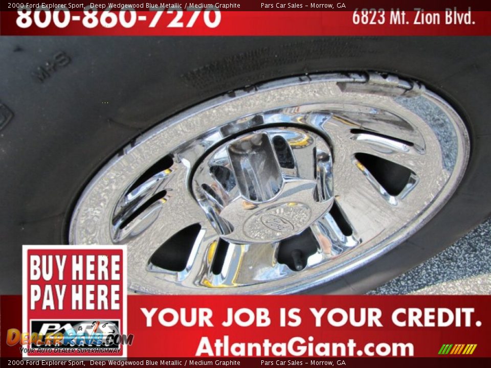 2000 Ford Explorer Sport Deep Wedgewood Blue Metallic / Medium Graphite Photo #5