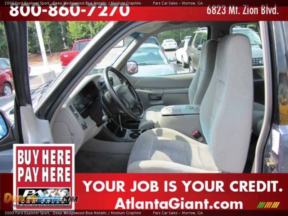 2000 Ford Explorer Sport Deep Wedgewood Blue Metallic / Medium Graphite Photo #6