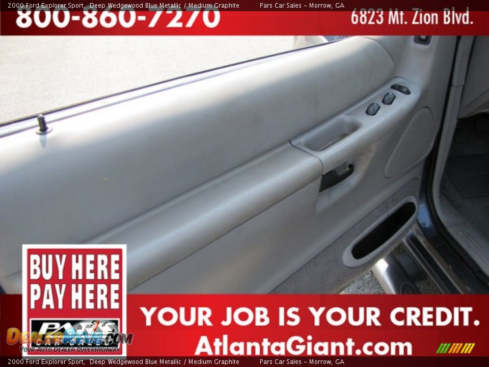 2000 Ford Explorer Sport Deep Wedgewood Blue Metallic / Medium Graphite Photo #7