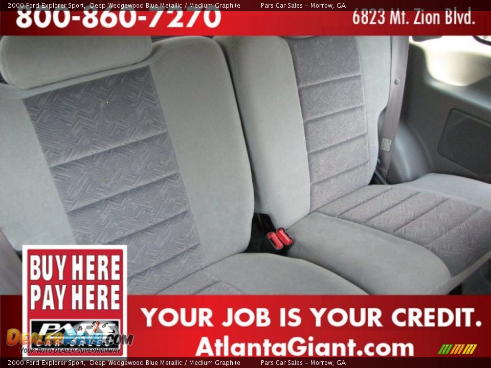 2000 Ford Explorer Sport Deep Wedgewood Blue Metallic / Medium Graphite Photo #8
