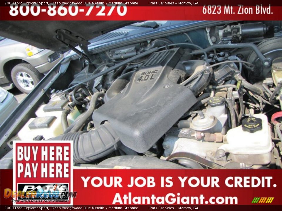 2000 Ford Explorer Sport Deep Wedgewood Blue Metallic / Medium Graphite Photo #11