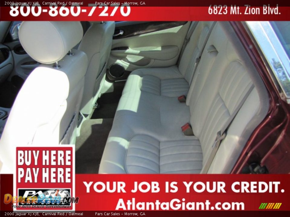 2000 Jaguar XJ XJ8 Carnival Red / Oatmeal Photo #8