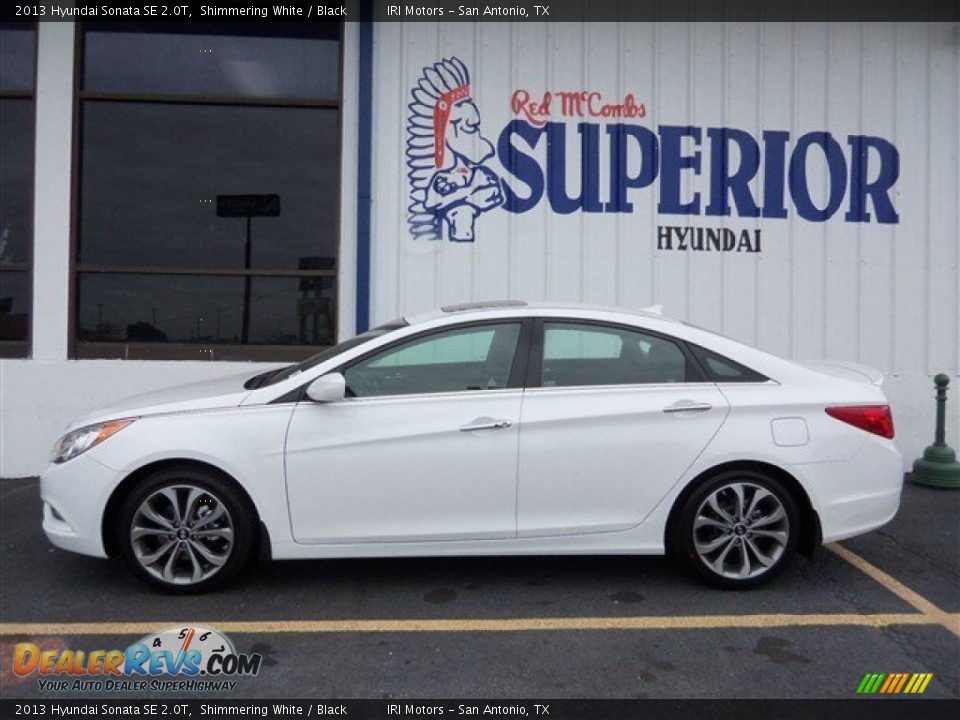2013 Hyundai Sonata SE 2.0T Shimmering White / Black Photo #5