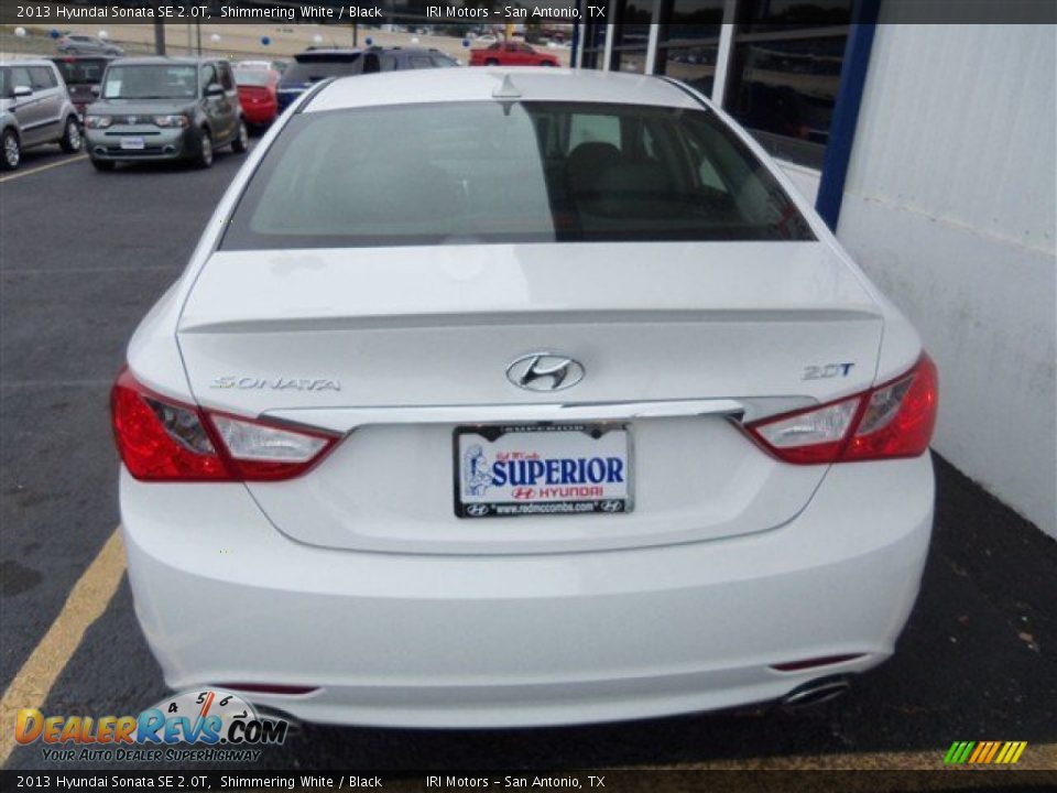 2013 Hyundai Sonata SE 2.0T Shimmering White / Black Photo #7