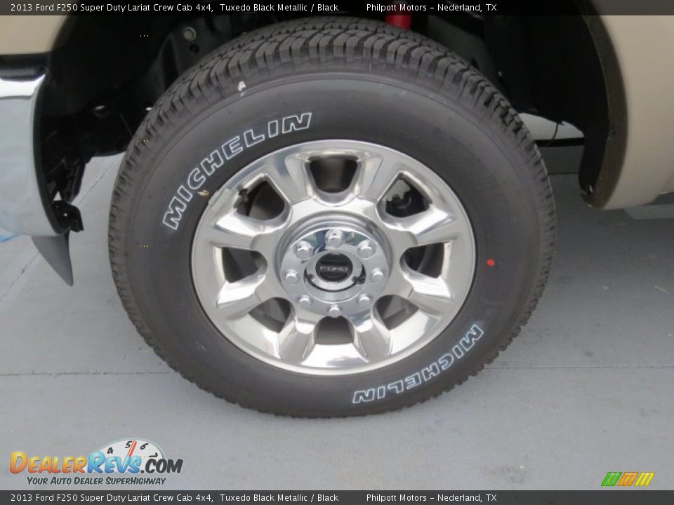2013 Ford F250 Super Duty Lariat Crew Cab 4x4 Tuxedo Black Metallic / Black Photo #10