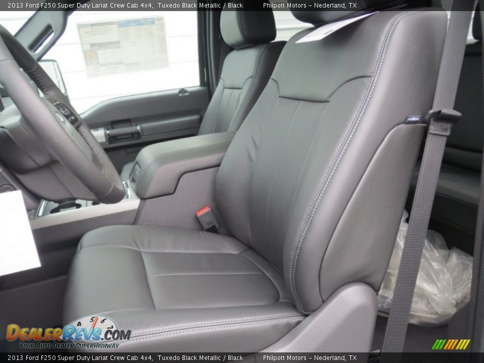 2013 Ford F250 Super Duty Lariat Crew Cab 4x4 Tuxedo Black Metallic / Black Photo #24