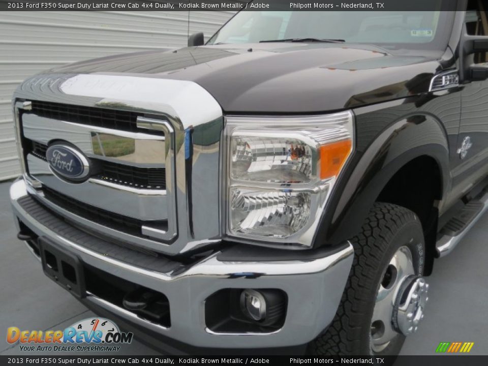 2013 Ford F350 Super Duty Lariat Crew Cab 4x4 Dually Kodiak Brown Metallic / Adobe Photo #9