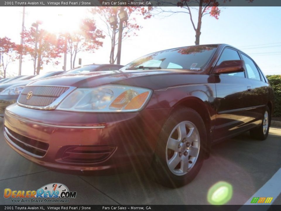 2001 Toyota Avalon XL Vintage Red Pearl / Stone Photo #1
