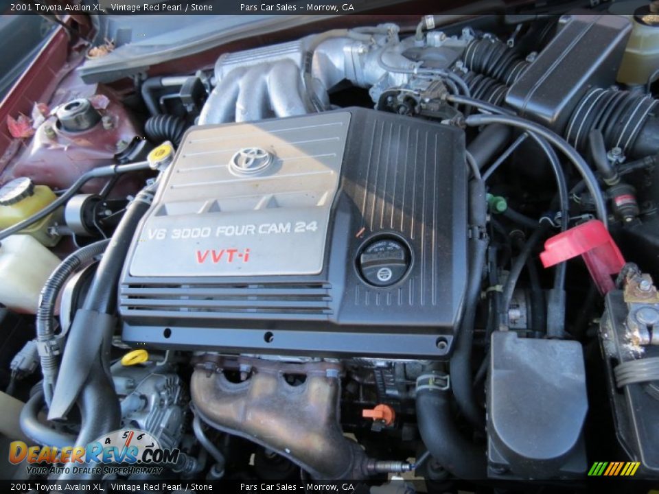 2001 Toyota Avalon XL Vintage Red Pearl / Stone Photo #9