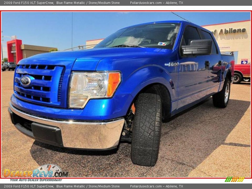 2009 Ford F150 XLT SuperCrew Blue Flame Metallic / Stone/Medium Stone Photo #1